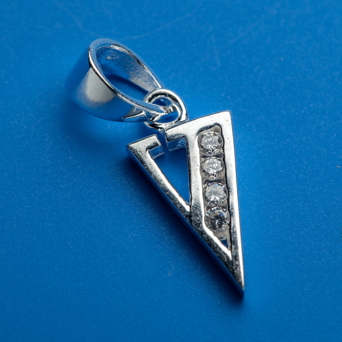 Alphabet letters genuine 925 Sterling Silver with CZ Crystal for use as a charm or pendant