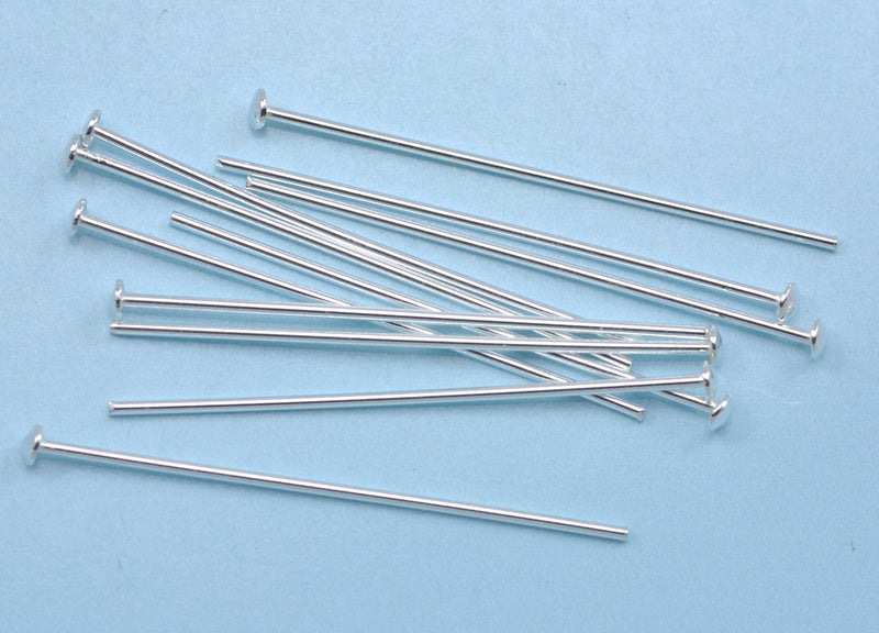 Genuine 925 Sterling Silver Flat Head T Pins for Jewellery Making Findings