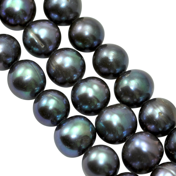 Near Round Genuine Freshwater Loose Pearls for Jewellery Making 7-8 mm - 1 string