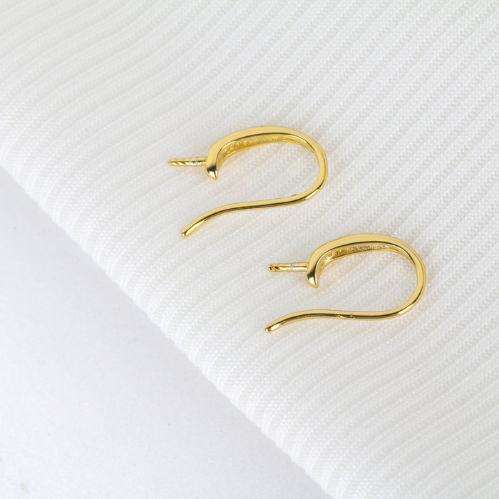 Gold Vermeil Earring Hooks Genuine 925 Sterling Silver Jewellery Findings