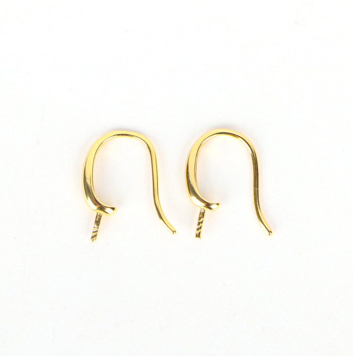 Gold Vermeil Earring Hooks Genuine 925 Sterling Silver Jewellery Findings