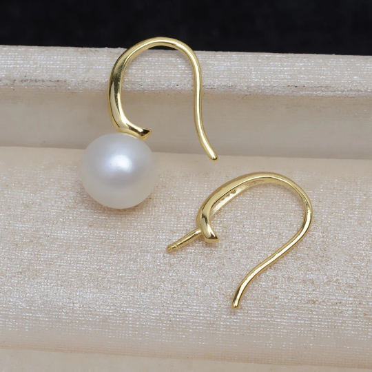 Gold Vermeil Earring Hooks Genuine 925 Sterling Silver Jewellery Findings