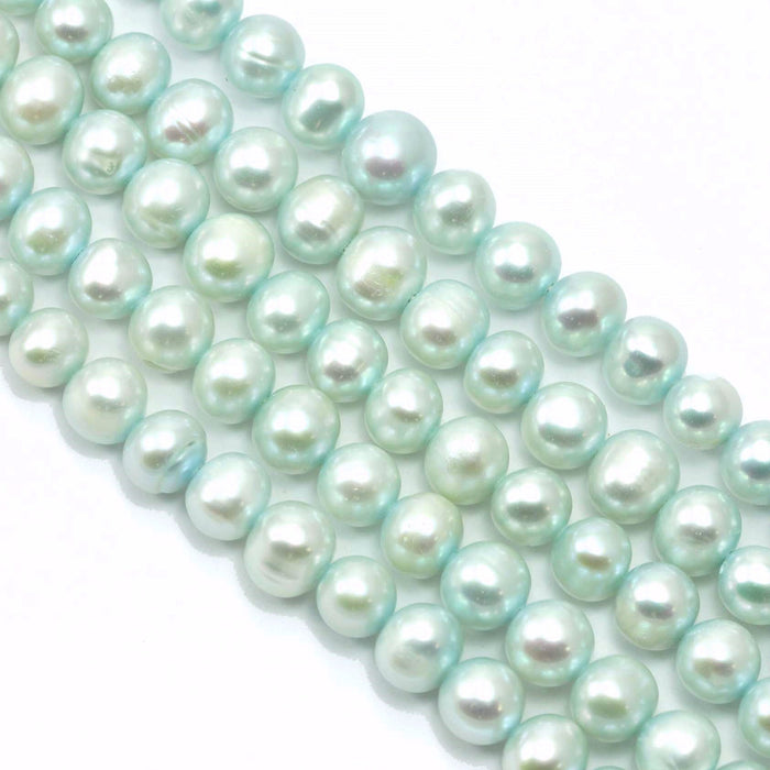 Near Round Genuine Freshwater Loose Pearls for Jewellery Making 7-8 mm - 1 string