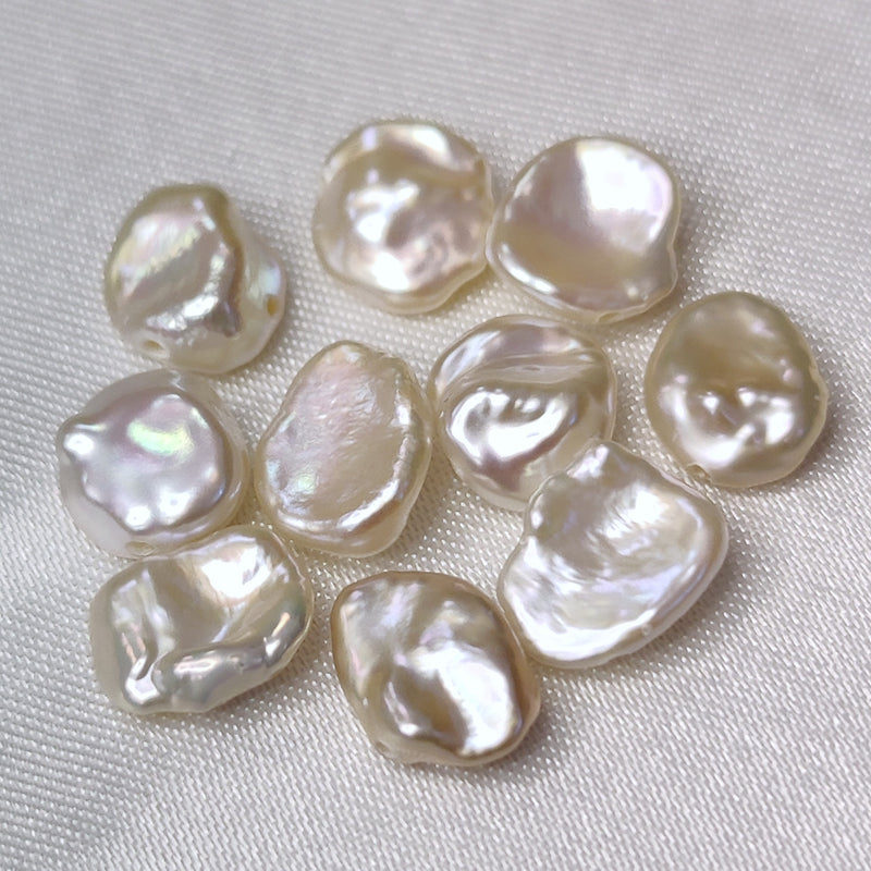 Ivory White Keshi Top-drilled Small Freshwater Pearls for Bridal Jewellery Making 7-8mm