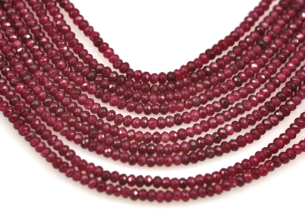 3 mm faceted spacer beads rondelle agate semi-precious gemstone in various colours