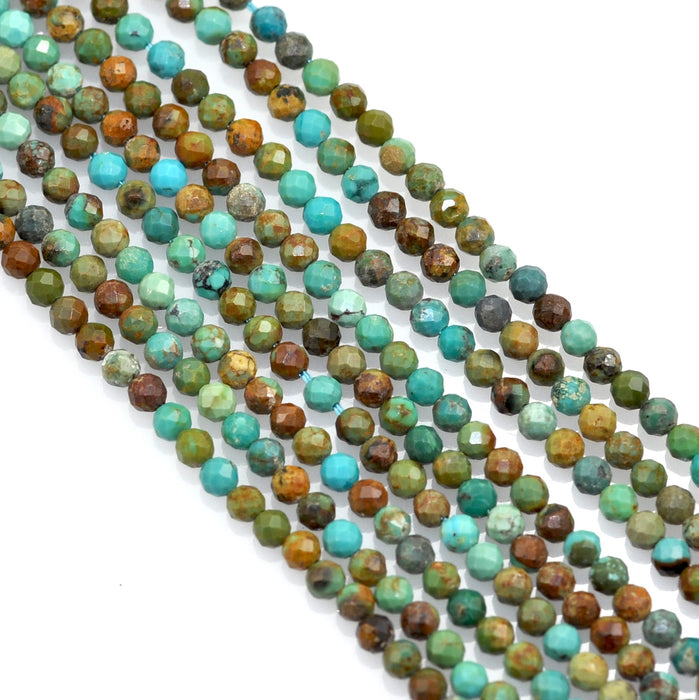 Size 2mm Faceted Round Semi-precious Gemstone Spacer Beads for Jewellery Making