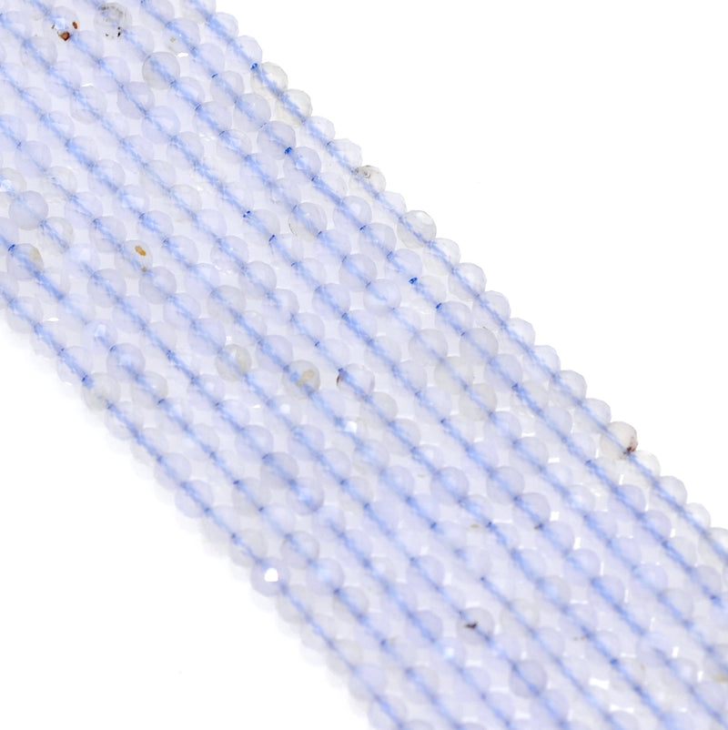 Size 3mm Faceted Round Semi-precious Gemstone Spacer Beads for Jewellery Making