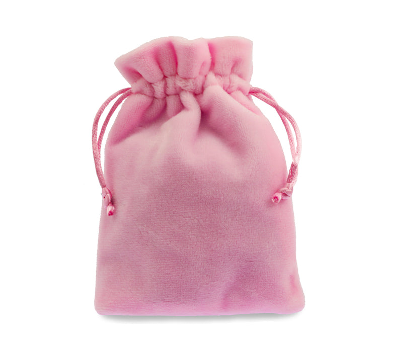 Velvet Jewellery Pouches 8cm x 10cm , Small Drawstring Gift Bags Thick Soft High Quality