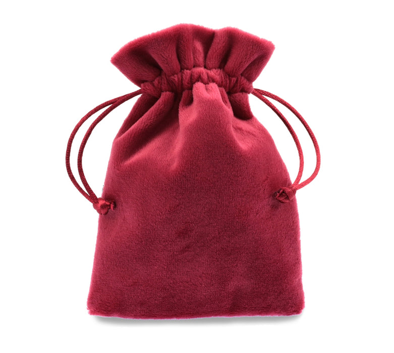 Velvet Jewellery Pouches 8cm x 10cm , Small Drawstring Gift Bags Thick Soft High Quality