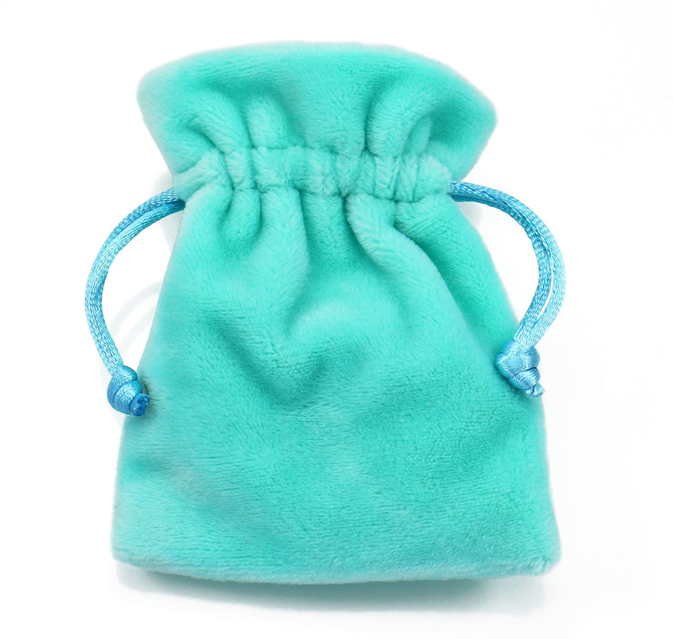 Velvet Jewellery Pouches 8cm x 10cm , Small Drawstring Gift Bags Thick Soft High Quality