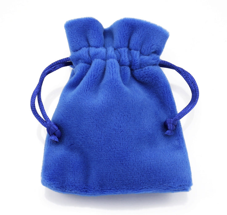 Velvet Jewellery Pouches 8cm x 10cm , Small Drawstring Gift Bags Thick Soft High Quality