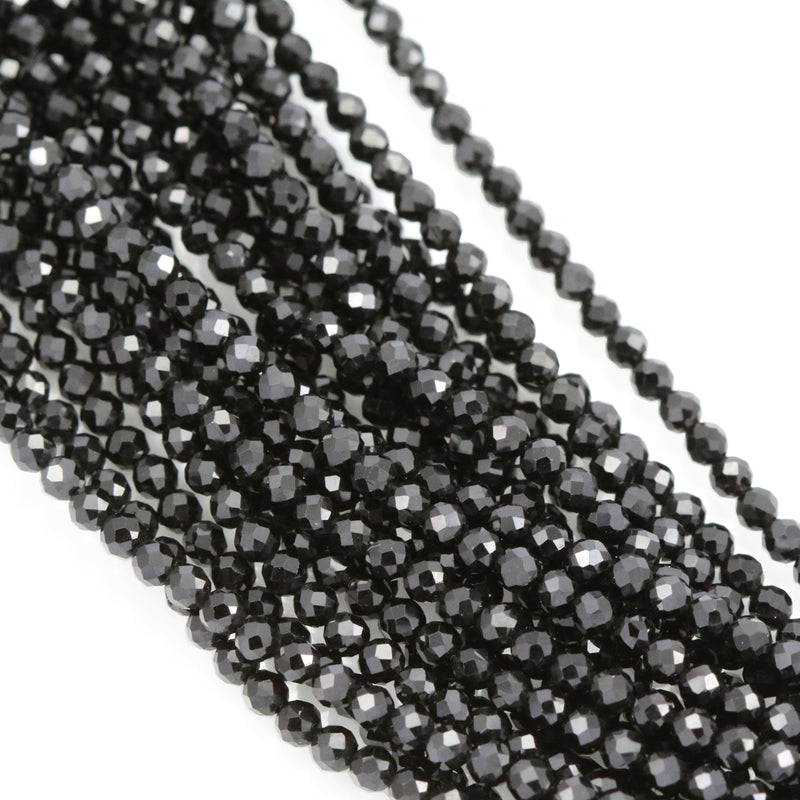 Size 2mm Faceted Round Semi-precious Gemstone Spacer Beads for Jewellery Making