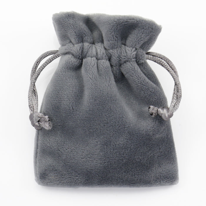 Velvet Jewellery Pouches 8cm x 10cm , Small Drawstring Gift Bags Thick Soft High Quality