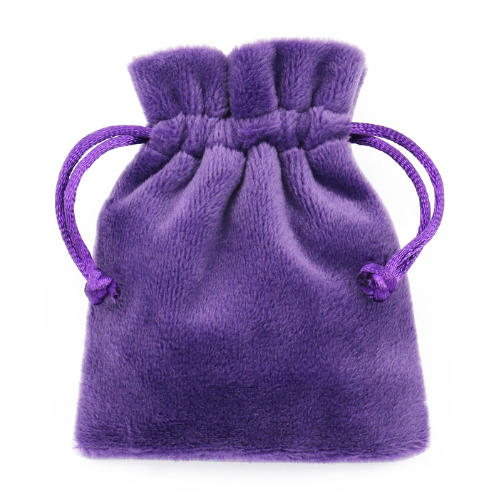 Velvet Jewellery Pouches 8cm x 10cm , Small Drawstring Gift Bags Thick Soft High Quality