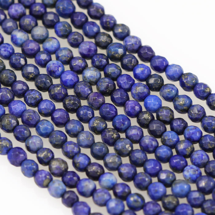 Size 3mm Faceted Round Semi-precious Gemstone Spacer Beads for Jewellery Making