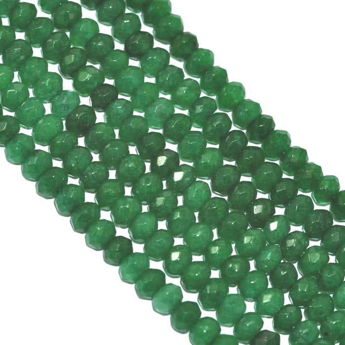 Blues, greens,  black and white 4 mm faceted rondelle agate semi-precious gemstone beads for Jewellery making .