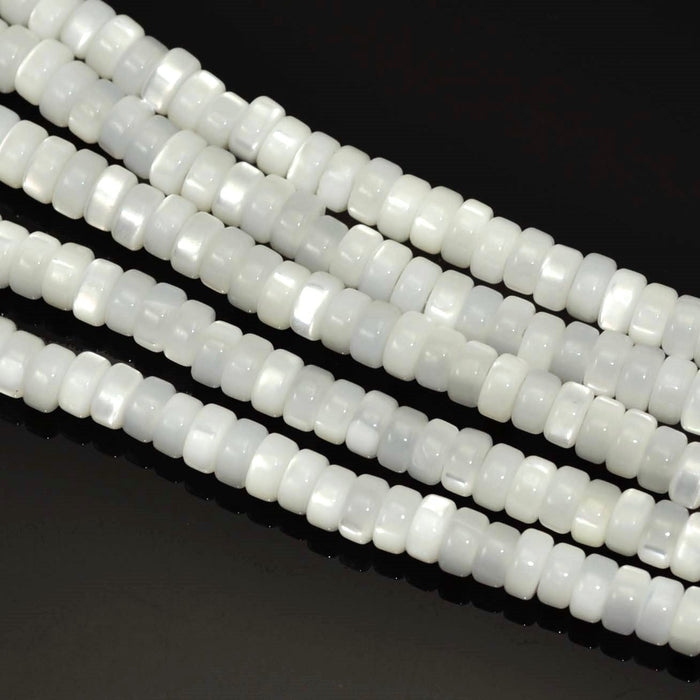 Cream ivory white sea shell mother of pearl beads for jewellery making