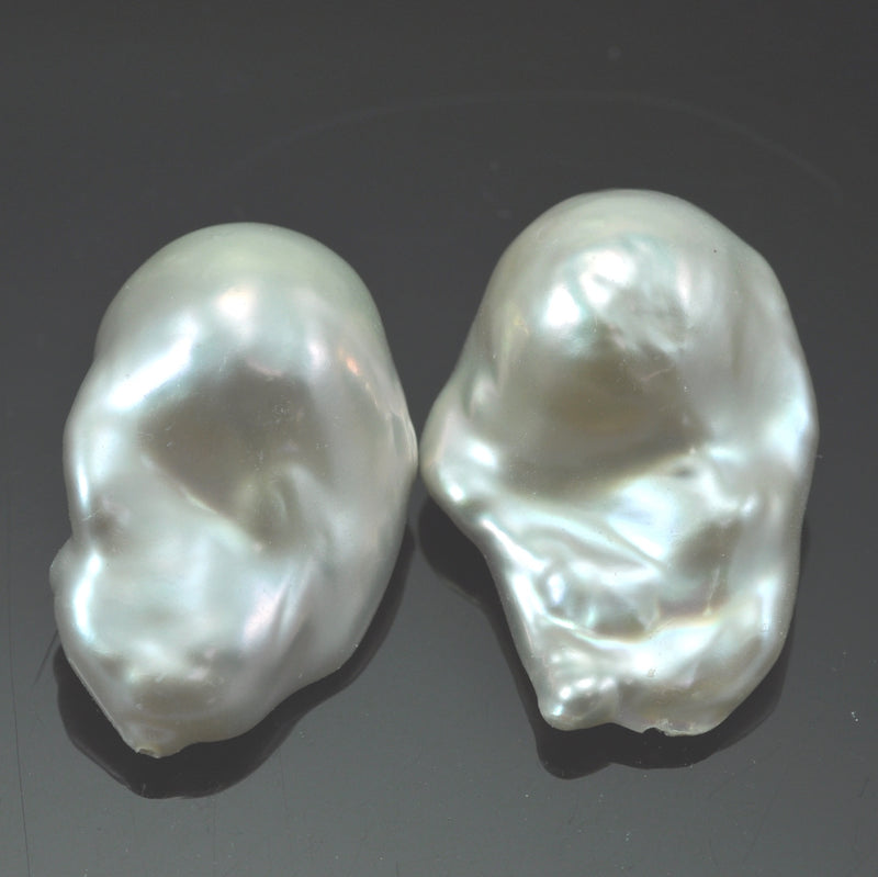 White Huge Nucleated Fireball Genuine Freshwater Pearls Jewellery Making A 16mm