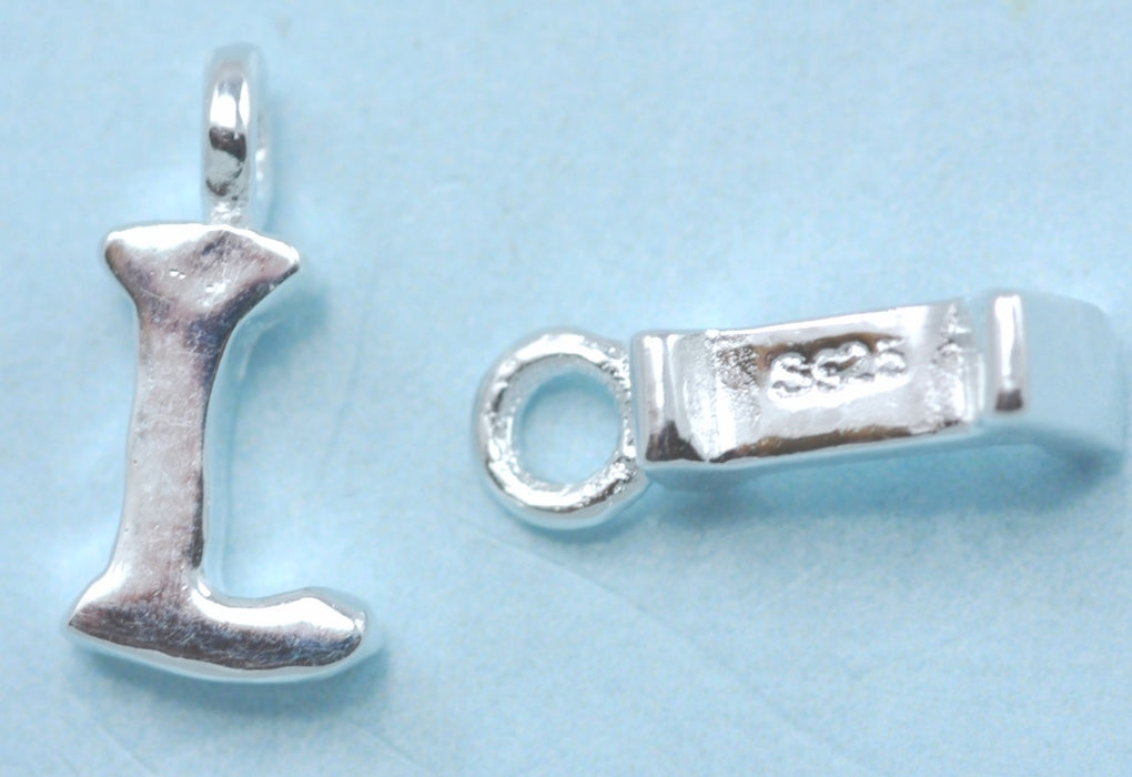 Tiny letters  in sterling silver 925 ,  alphabet charms . Genuine Solid 925 Initials