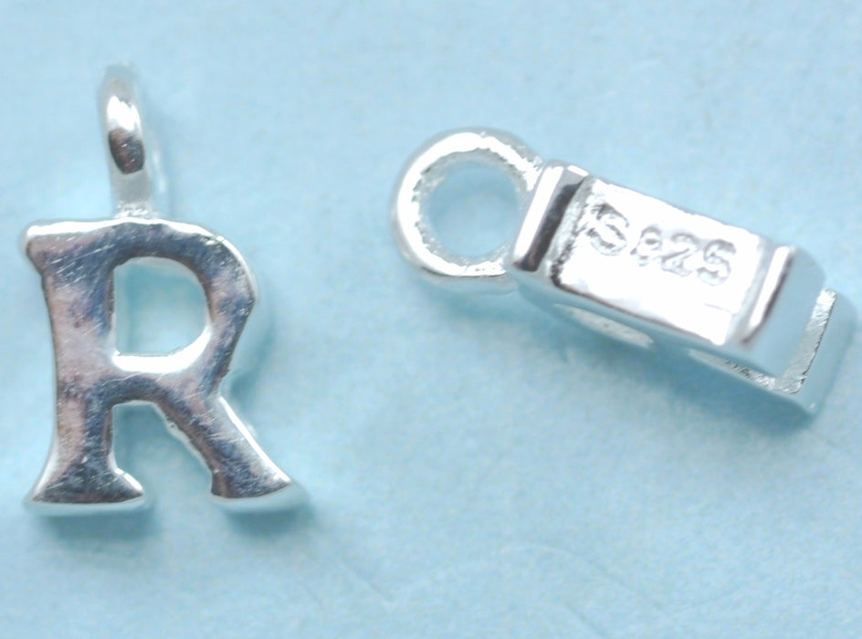 Tiny letters  in sterling silver 925 ,  alphabet charms . Genuine Solid 925 Initials