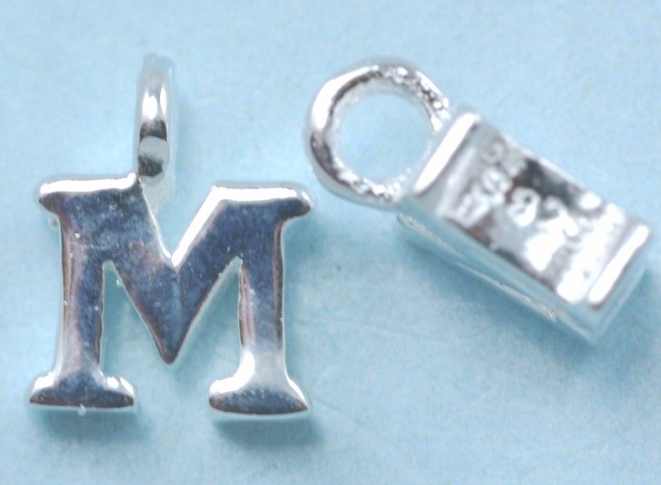 Tiny letters  in sterling silver 925 ,  alphabet charms . Genuine Solid 925 Initials