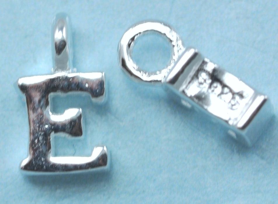 Tiny letters  in sterling silver 925 ,  alphabet charms . Genuine Solid 925 Initials