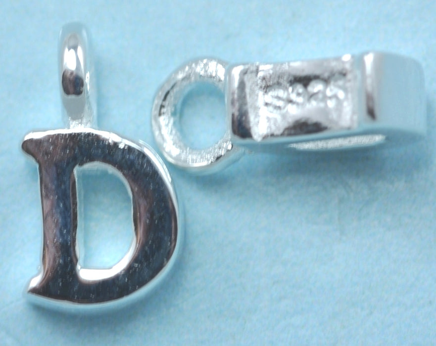 Tiny letters  in sterling silver 925 ,  alphabet charms . Genuine Solid 925 Initials