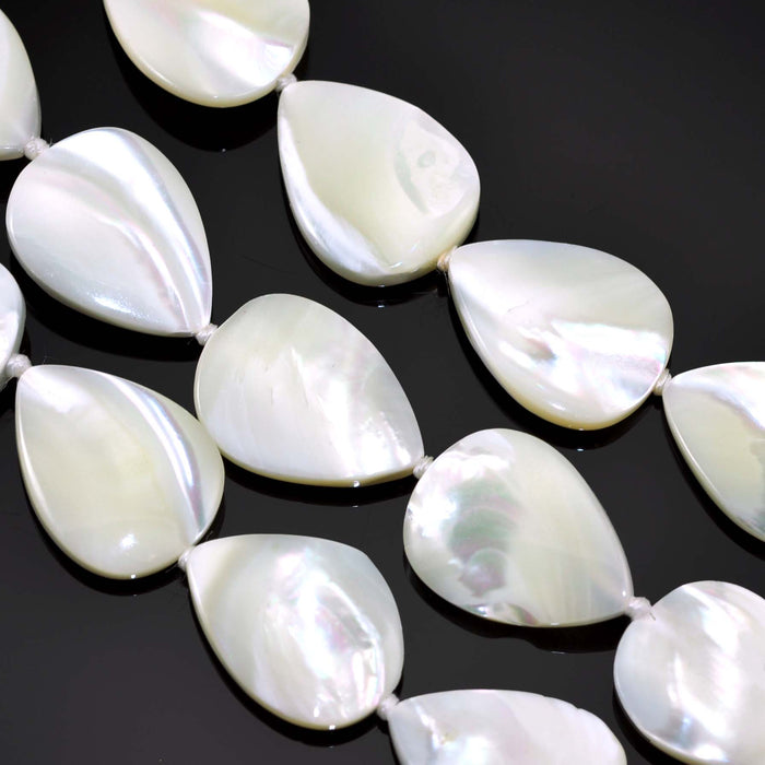 Cream ivory white sea shell mother of pearl beads for jewellery making