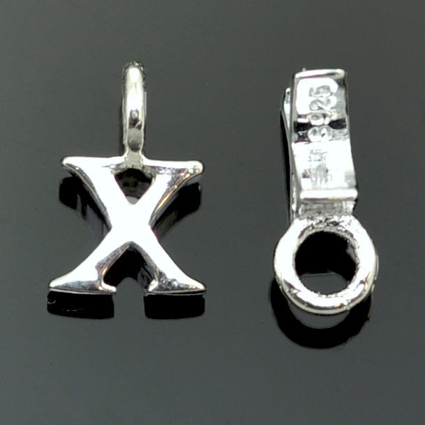 Tiny letters  in sterling silver 925 ,  alphabet charms . Genuine Solid 925 Initials