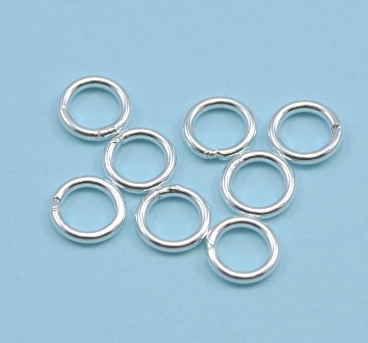 Solid 925 Sterling Silver Closed Jump Rings