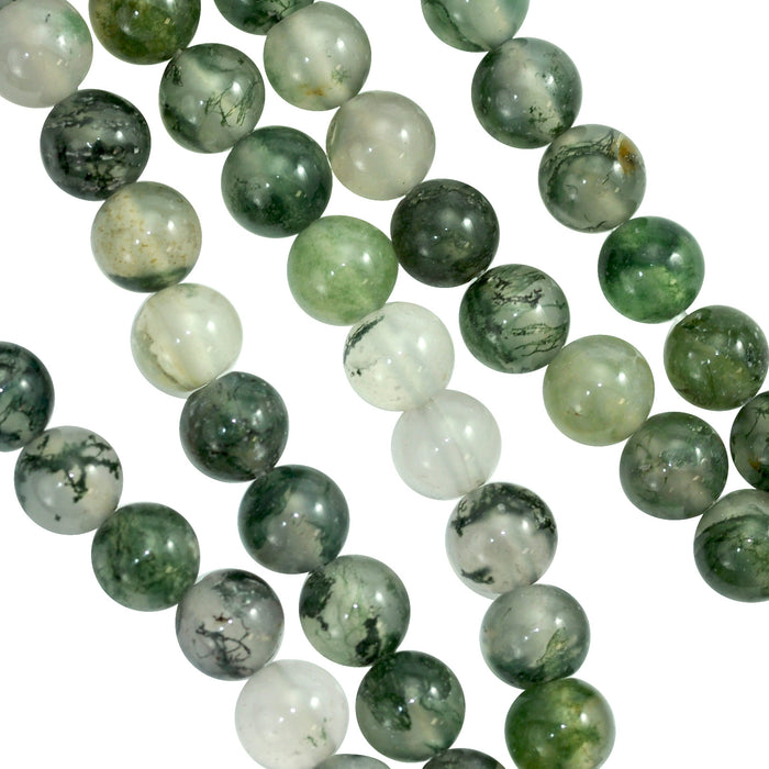 8mm Green Semi-precious Gemstone Round beads for Jewellery Making 48Pcs