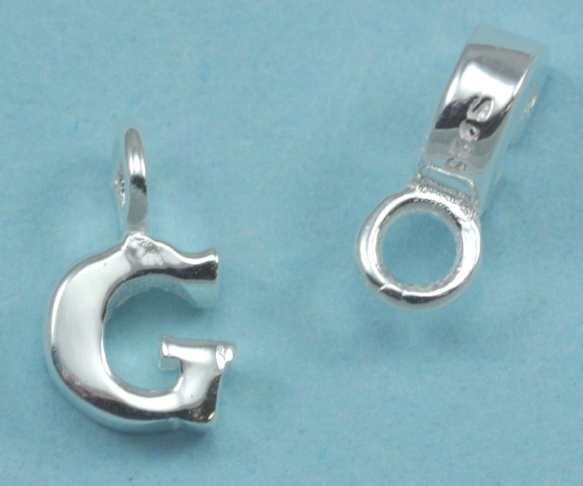 Tiny letters  in sterling silver 925 ,  alphabet charms . Genuine Solid 925 Initials