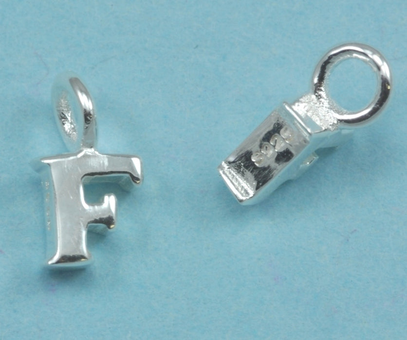 Tiny letters  in sterling silver 925 ,  alphabet charms . Genuine Solid 925 Initials