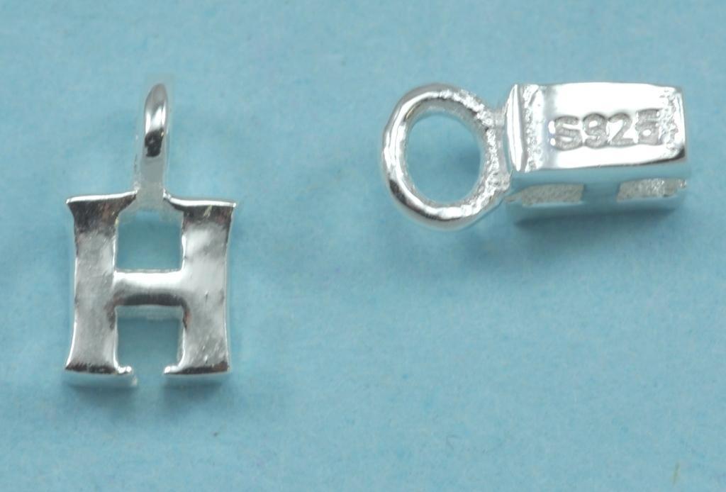 Tiny letters  in sterling silver 925 ,  alphabet charms . Genuine Solid 925 Initials