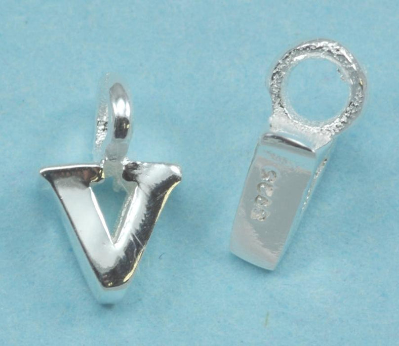 Tiny letters  in sterling silver 925 ,  alphabet charms . Genuine Solid 925 Initials