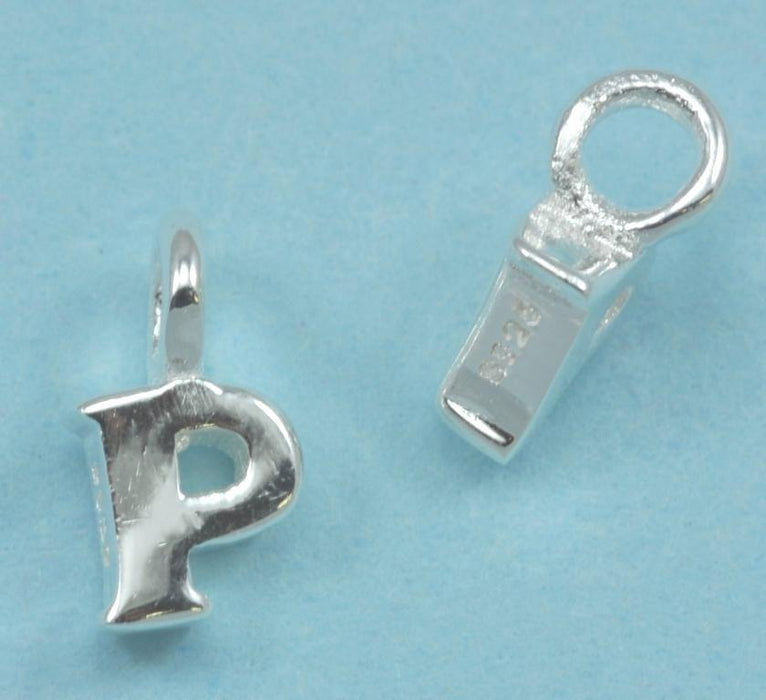 Tiny letters  in sterling silver 925 ,  alphabet charms . Genuine Solid 925 Initials