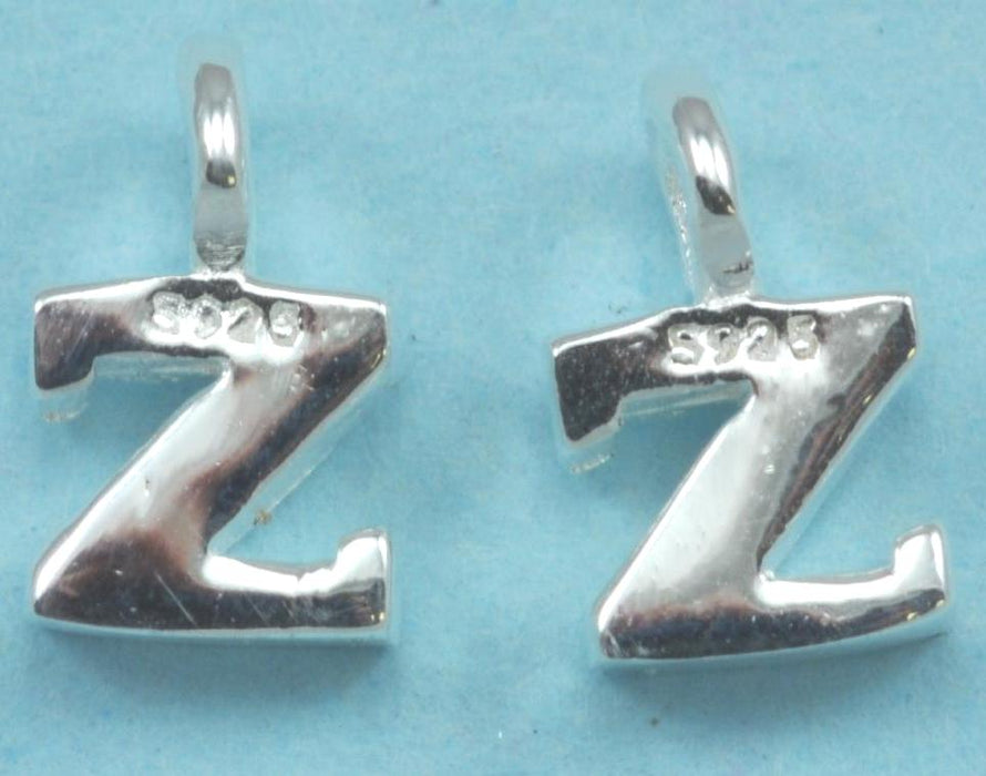 Tiny letters  in sterling silver 925 ,  alphabet charms . Genuine Solid 925 Initials