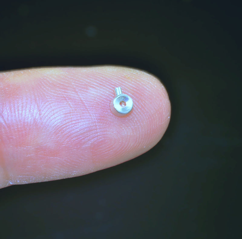 Sterling Silver Crimp Beads, Genuine 925 Silver Thread End Beads, Beadlon Cord Ends, Jewelery Findings