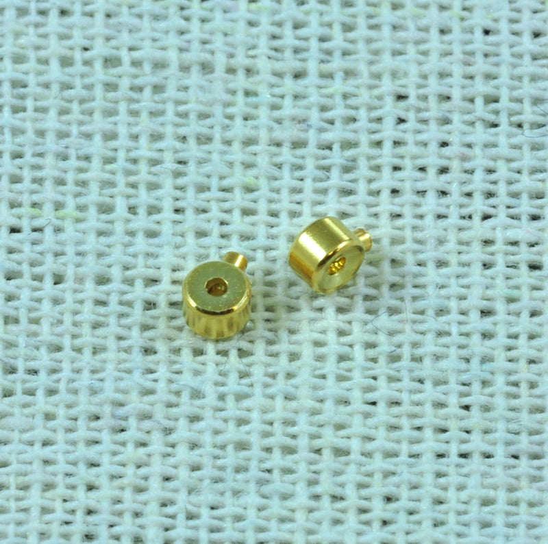 Gold Vermeil Crimp Beads, Gold Plated 925 Silver Beadalon Wire End Beads