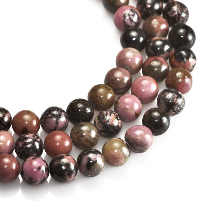 8mm Purple Pink Semi-precious Gemstone Round beads for Jewellery Making 48Pcs