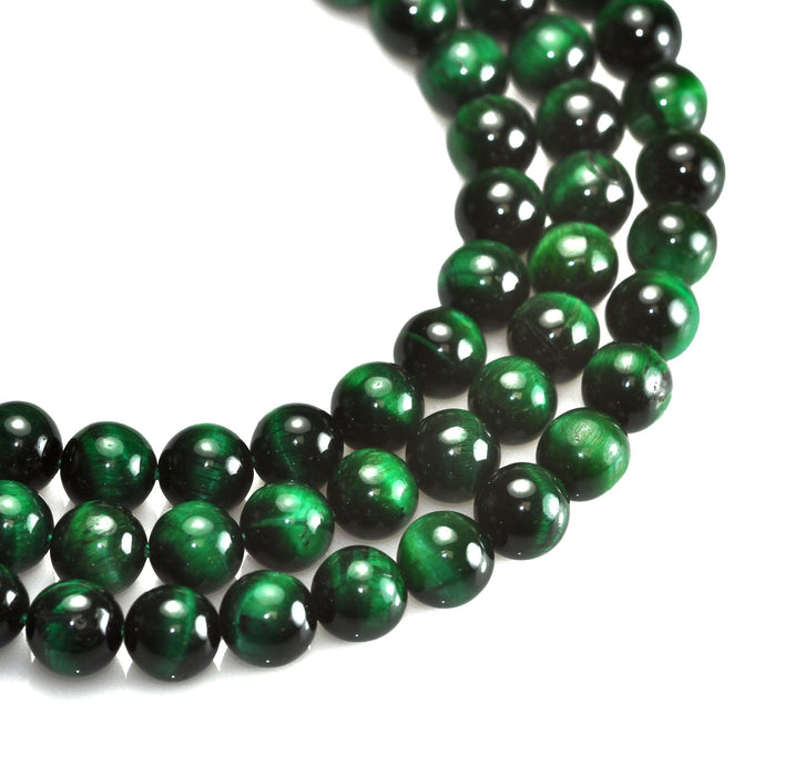 6mm Round Green Semi-precious Gemstone Beads for Jewellery Making 60 Pcs