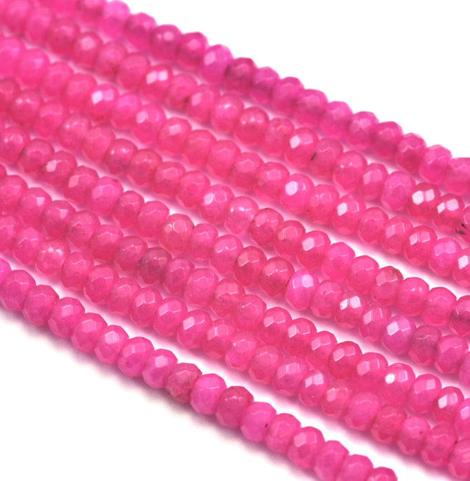 3 mm faceted spacer beads rondelle agate semi-precious gemstone in various colours