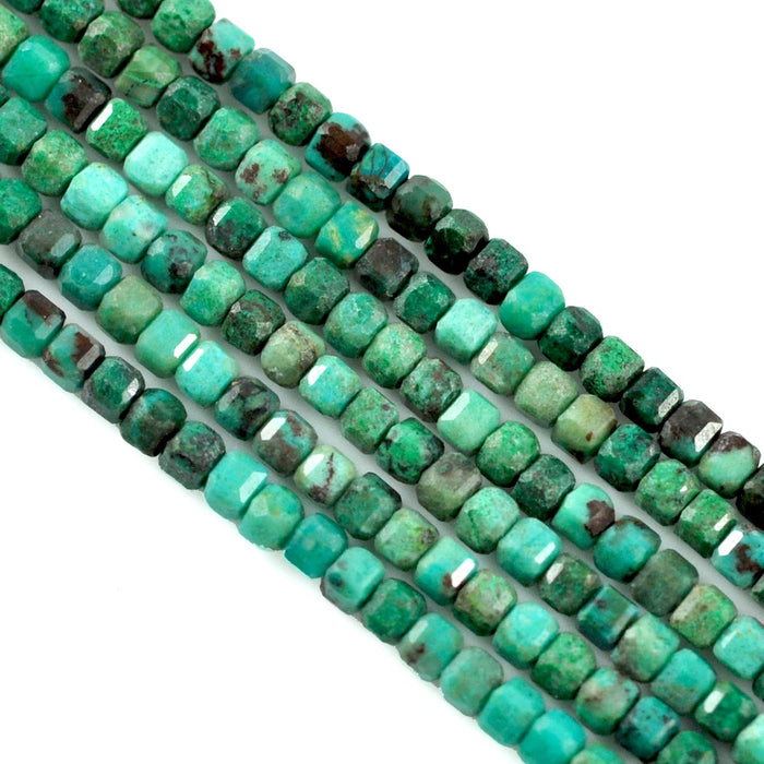 Small 2mm Faceted Cube Natural Semi-precious Gemstone Spacer Beads for Jewellery Making