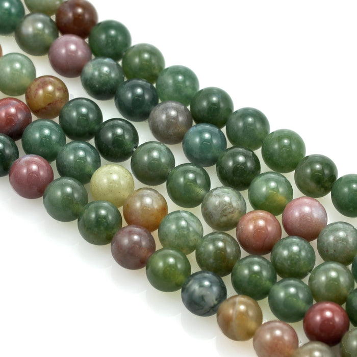 8mm Green Semi-precious Gemstone Round beads for Jewellery Making 48Pcs