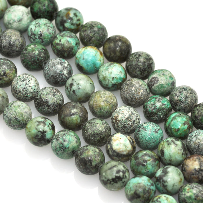 8mm Green Semi-precious Gemstone Round beads for Jewellery Making 48Pcs