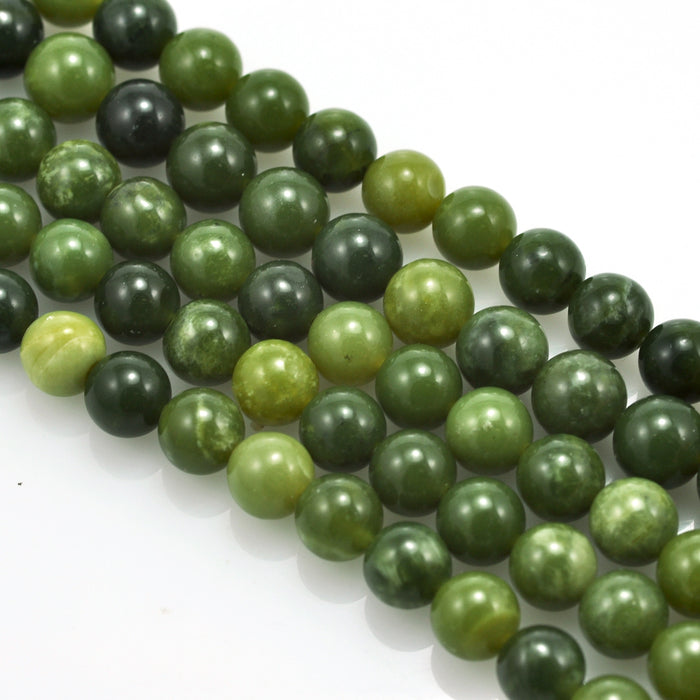 8mm Green Semi-precious Gemstone Round beads for Jewellery Making 48Pcs