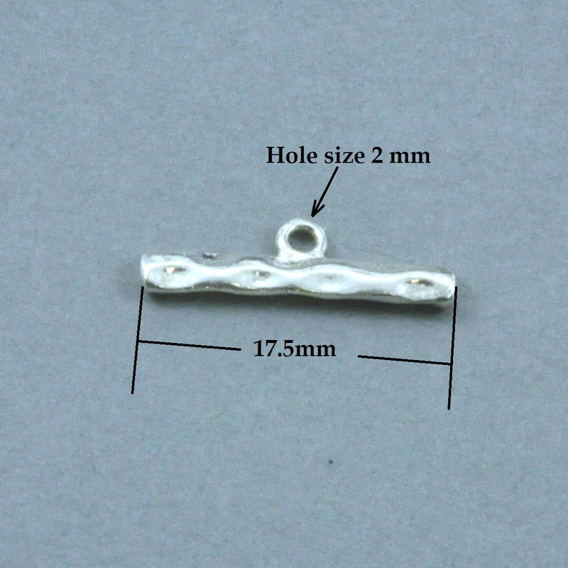 Solid 925 Sterling Silver Toggle Clasp Ring T Bar for Necklace Making Strong 13mm