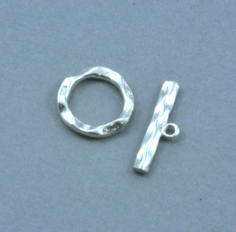 Solid 925 Sterling Silver Toggle Clasp Ring T Bar for Necklace Making Strong 13mm