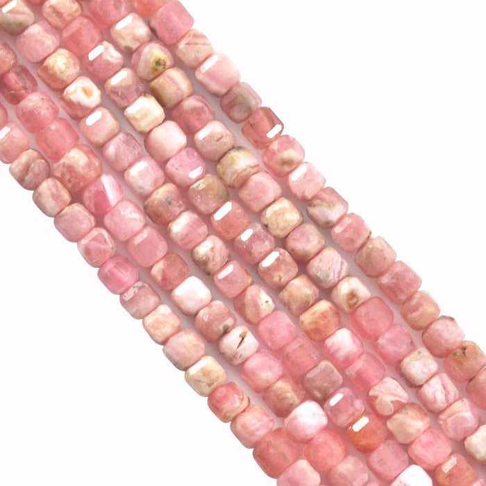 Small 2mm Faceted Cube Natural Semi-precious Gemstone Spacer Beads for Jewellery Making