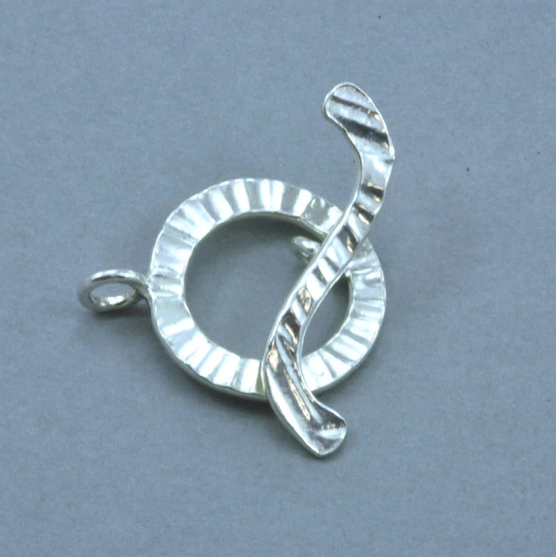 terling Silver Large Toggle Clasp, OT Clasp for Necklace, Jewelry Making Findings, 18mm